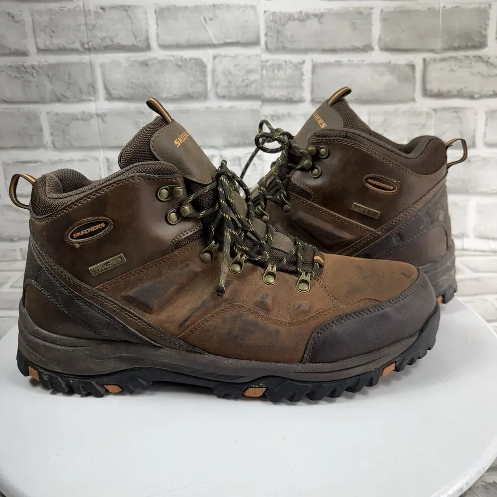 Skechers Relment Traven Men's Size 13 Brown Waterproof Hiking Boots 65529